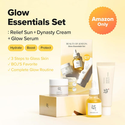 Glow Essentials Set​ㅣRelief Sun + Dynasty Cream + Glow Serum | Daily Korean Skincare Kit