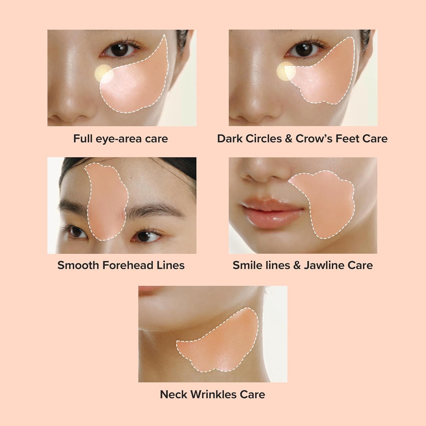 Revive under Eye Patch Retinal Ginseng for Puffy under Eye Bag Masks Collagen Peptide Korean Skincare for Women and Men, 60 Sheets 30 Pairs