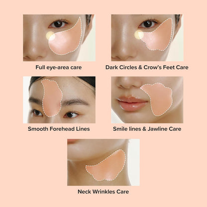 Revive under Eye Patch Retinal Ginseng for Puffy under Eye Bag Masks Collagen Peptide Korean Skincare for Women and Men, 60 Sheets 30 Pairs