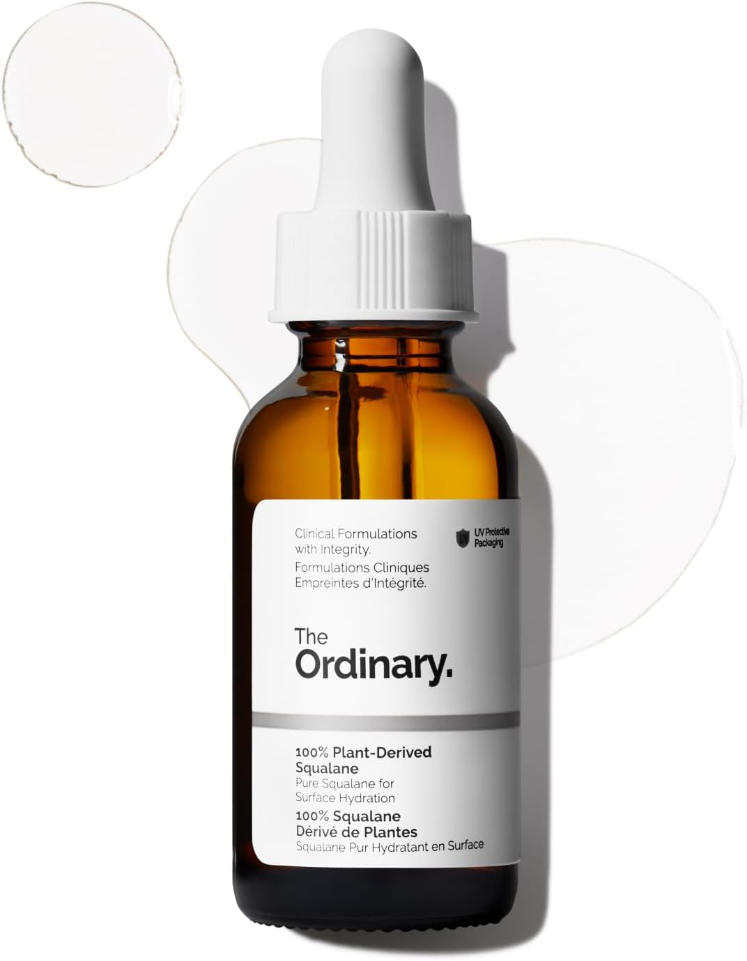100% Plant-Derived Squalane, for Skin and Hair, Lightweight Hydration, and Moisture Barrier Support, 30Ml