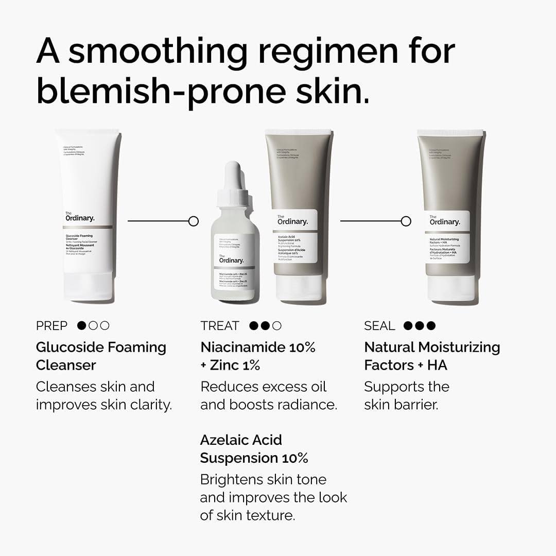 The Ordinary Azelaic Acid Suspension 10%, Brightening Formula for Uneven and Blemish-Prone Skin