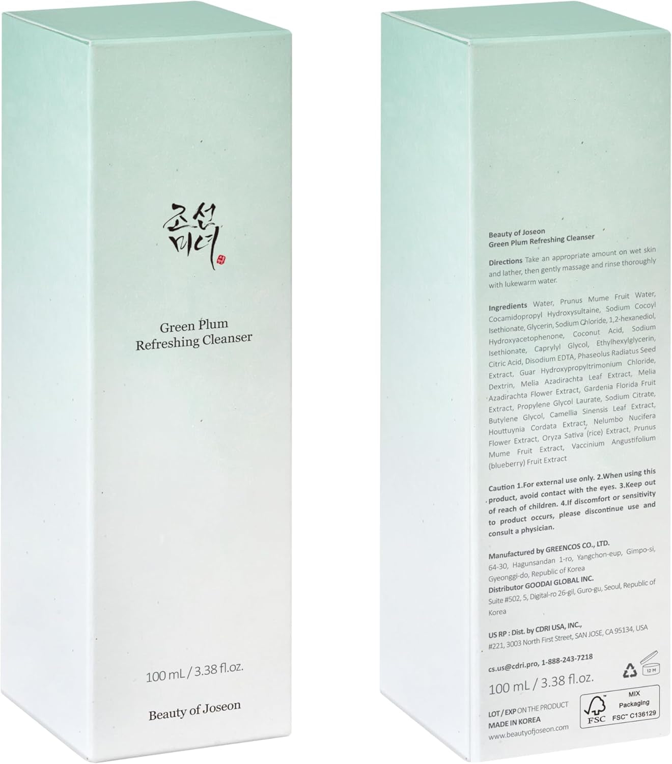 Green Plum Refreshing Cleanser (100Ml, 3.38 Fl.Oz.)