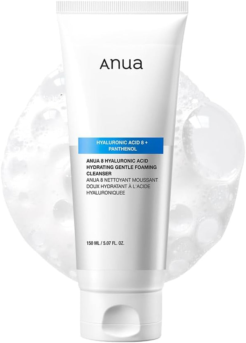 Hydrating Gentle Foaming Cleanser, Daily Face Wash for Double Cleansing, Hyaluronic Acid, Zinc, Panthenol, for Dry & Sensitive Skin, Sebum Balance Facial Cleanser, Korean Skincare, 150Ml