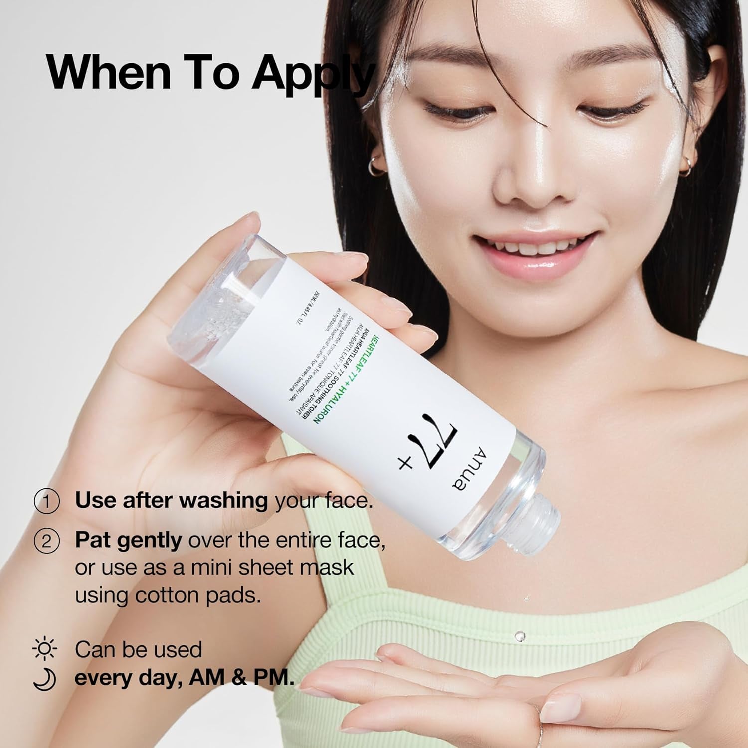 Heartleaf 77 Soothing Toner, Moisturizing & Calming Facial Toner for Glass Skin, Hyaluronic Acid, Lightweight Hydration for Sensitive Skin, Redness Relief, Korean Skin Care, 8.45 Fl.Oz