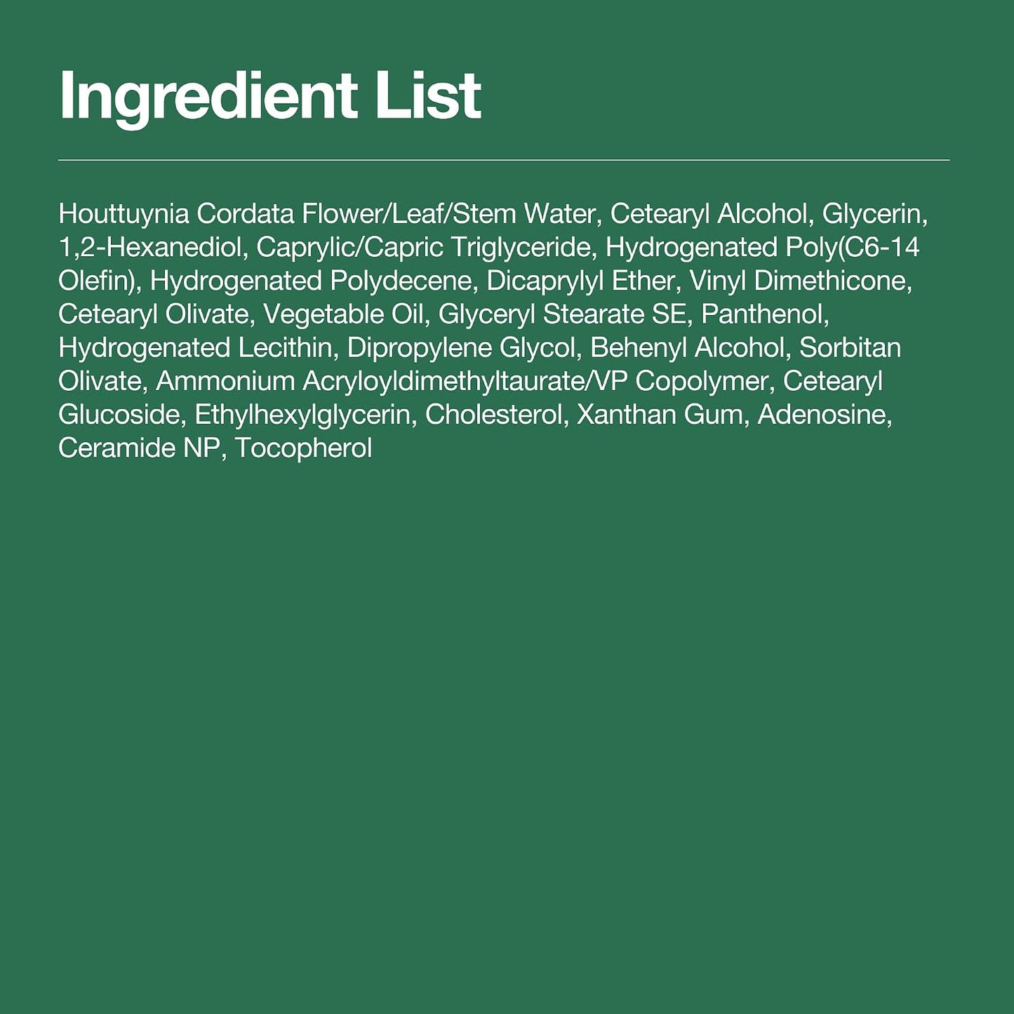 Heartleaf 70 Intense Calming Cream with Ceramide & Panthenol, Face Moisturizer for Dry & Dehydrated Skin, Barrier Repair, Glass Skin Hydration, Fragrance-Free, Korean Skin Care, 50Ml