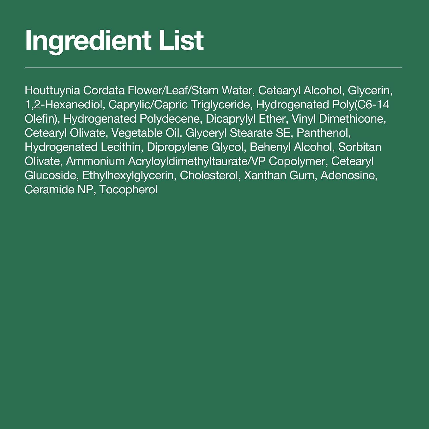 Heartleaf 70 Intense Calming Cream with Ceramide & Panthenol, Face Moisturizer for Dry & Dehydrated Skin, Barrier Repair, Glass Skin Hydration, Fragrance-Free, Korean Skin Care, 50Ml