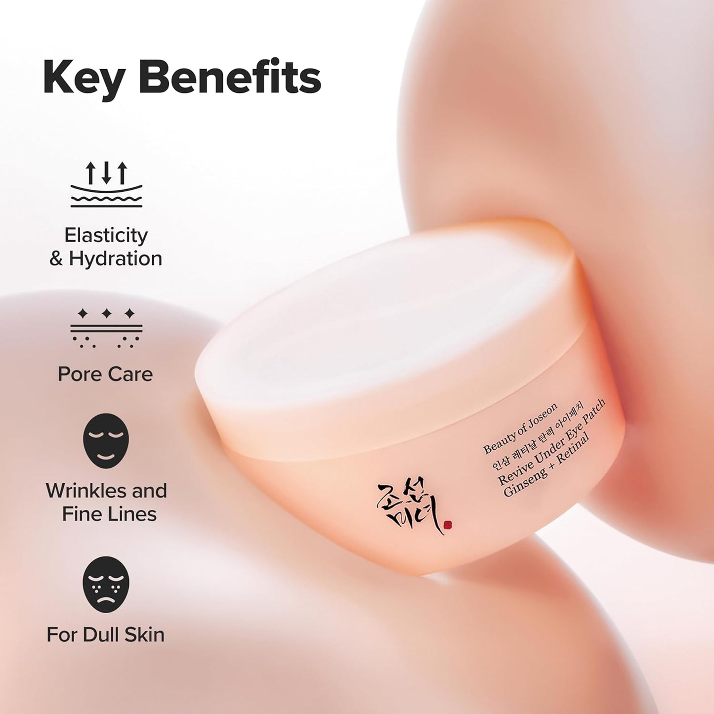 Revive under Eye Patch Retinal Ginseng for Puffy under Eye Bag Masks Collagen Peptide Korean Skincare for Women and Men, 60 Sheets 30 Pairs