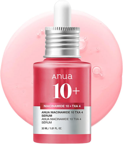 Niacinamide 10 + TXA 4 Serum, Dark Spot Care, Hyaluronic Acid, Tranexamic Acid, Lightweight & Hydrating All-In-One Daily Facial Serum for Glass Skin, Korean Skincare, 30Ml