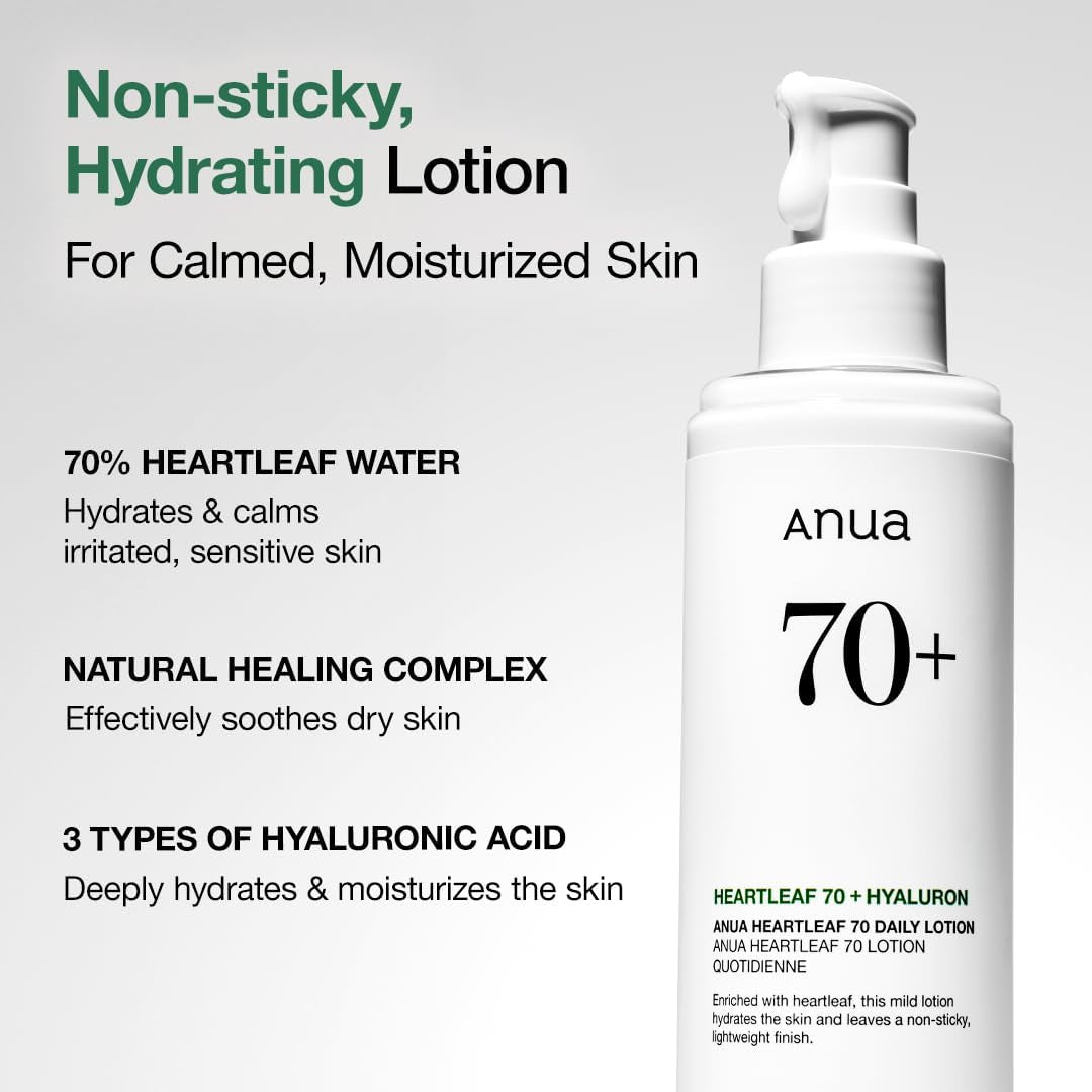 Heartleaf Daily Lotion, Lightweight Face Moisturizer with Hyaluronic Acid, Gentle & Calming Face Cream for Soothing, Hydration, & Moisture Barrier for Dry Skin, Korean Skincare, 200Ml