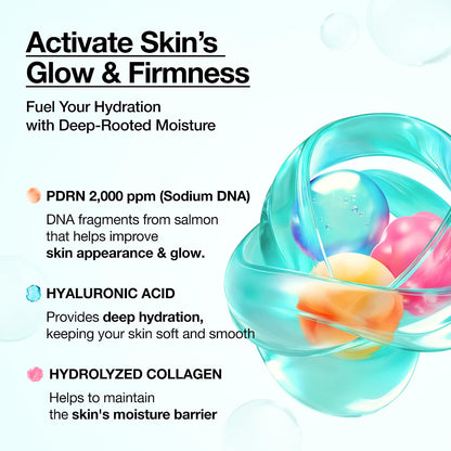 PDRN Collagen Glow Facial Serum Spray, Hydrating Face Mist, Hyaluronic Acid, Dewy Glass Finish, All Skin Types, Instant Plumping Hydration, Firming Care, Korean Skincare, 100Ml