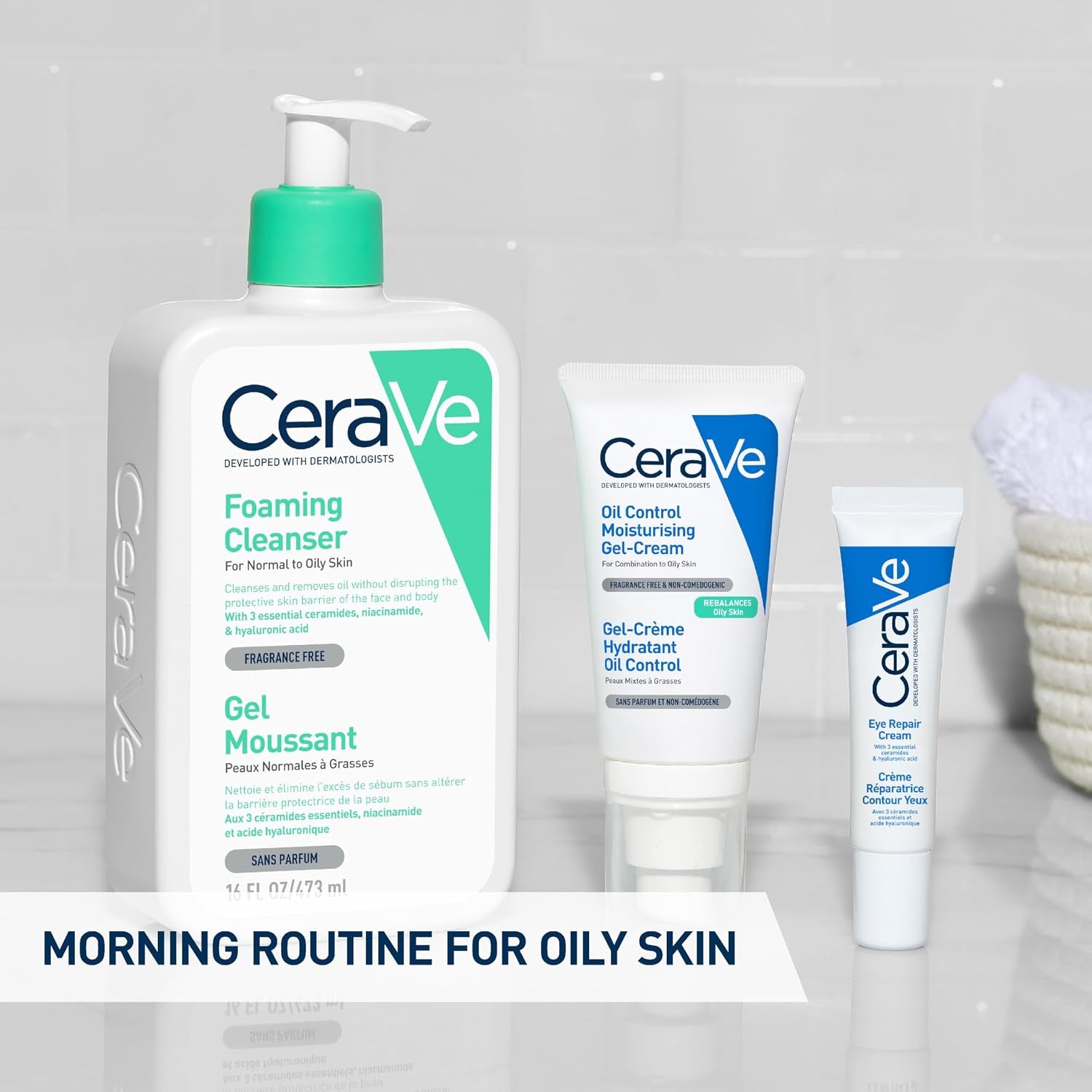 Cerave Oil Control Moiusturising Gel Cream for Combination & Oily Skin,52Ml | Oil-Absorbing Technology with 3 Essential Ceramides & Hyaluronic Acid, Lightweight, Matte Finish, Dermatologist Developed