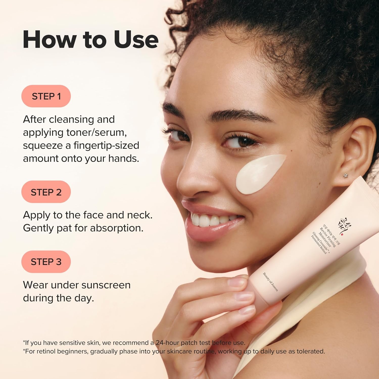Revive Firming Moisturizer Ginseng Ceramide + Fermented Retinol for Dry, Sensitive Skin Korean Skincare for Women and Men, 60Ml