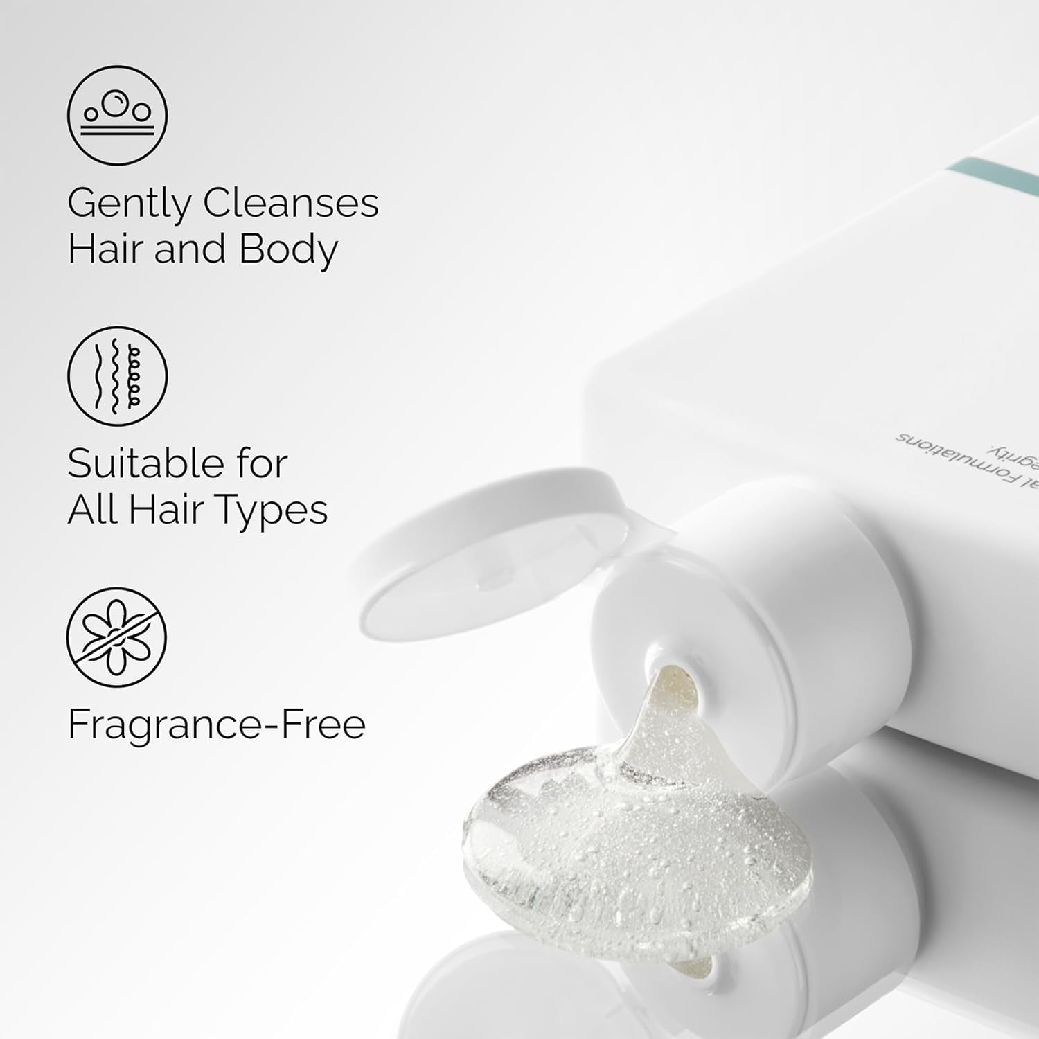 Sulphate 4% Cleanser for Body and Hair, Gentle Fragrance-Free Shampoo and Body Wash, 240Ml