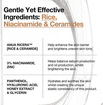 Rice Ceramide 7 Hydrating Barrier Serum, Moisturizing Face Serum, Non-Comodogenic, Hyaluronic Acid, Niacinamide, Lightweight, Fragrance Free, Sensitive Dry Skin, Korean Skincare, 1.69 Fl.Oz