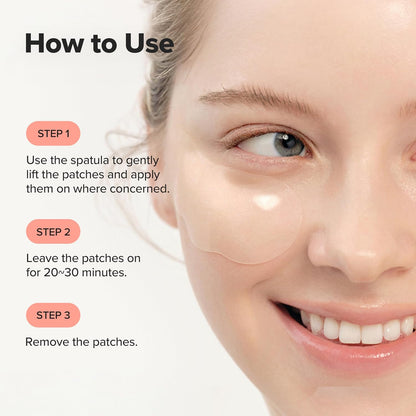 Revive under Eye Patch Retinal Ginseng for Puffy under Eye Bag Masks Collagen Peptide Korean Skincare for Women and Men, 60 Sheets 30 Pairs