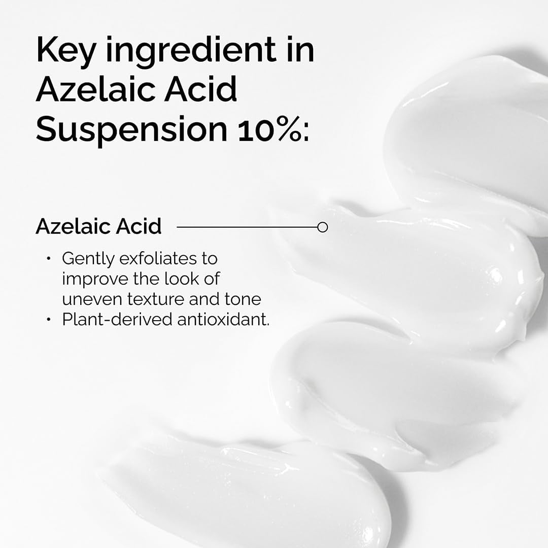 The Ordinary Azelaic Acid Suspension 10%, Brightening Formula for Uneven and Blemish-Prone Skin