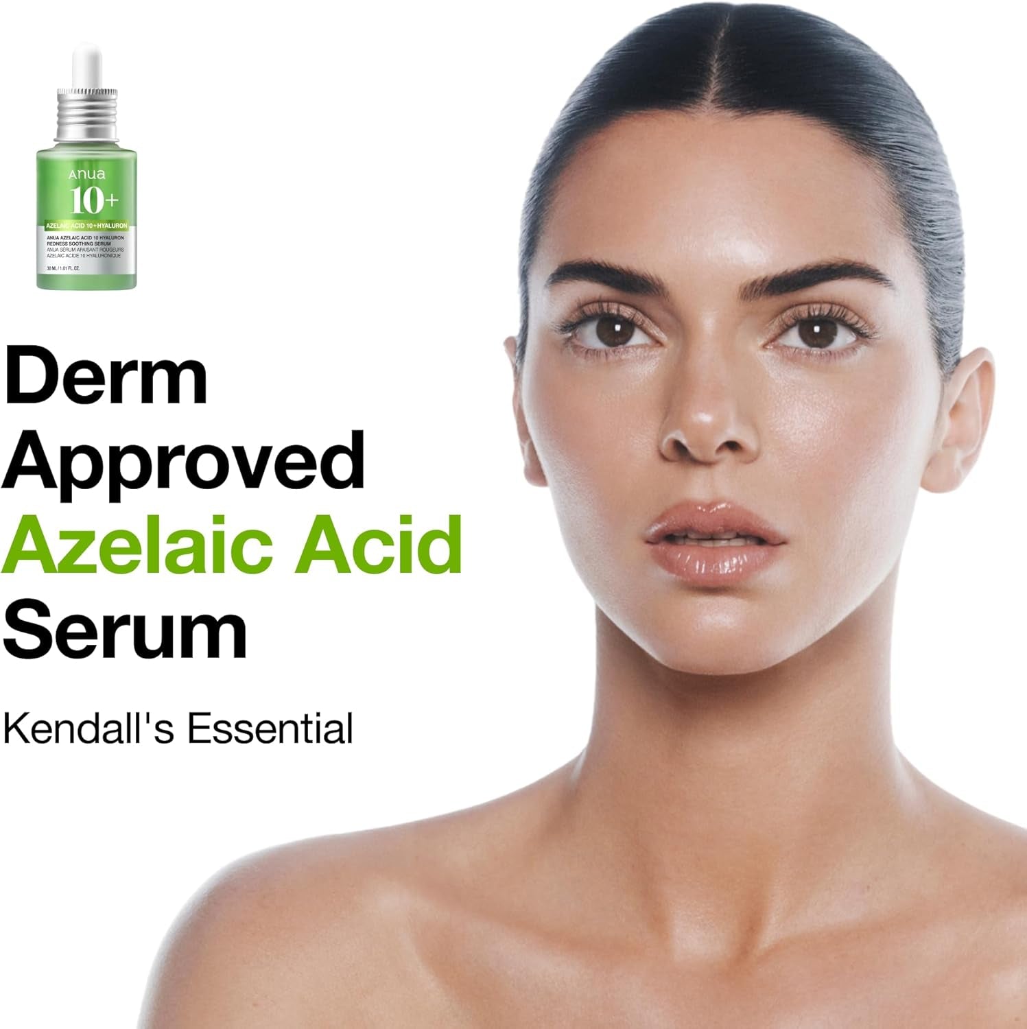 Azelaic Acid 10 Hyaluron Redness Soothing Serum, Facial Serum for Blemish-Prone & Oily-Prone Skin, Lightweight & Hydrating Blemish Care, Hyaluronic Acid, Korean Skincare, 30Ml