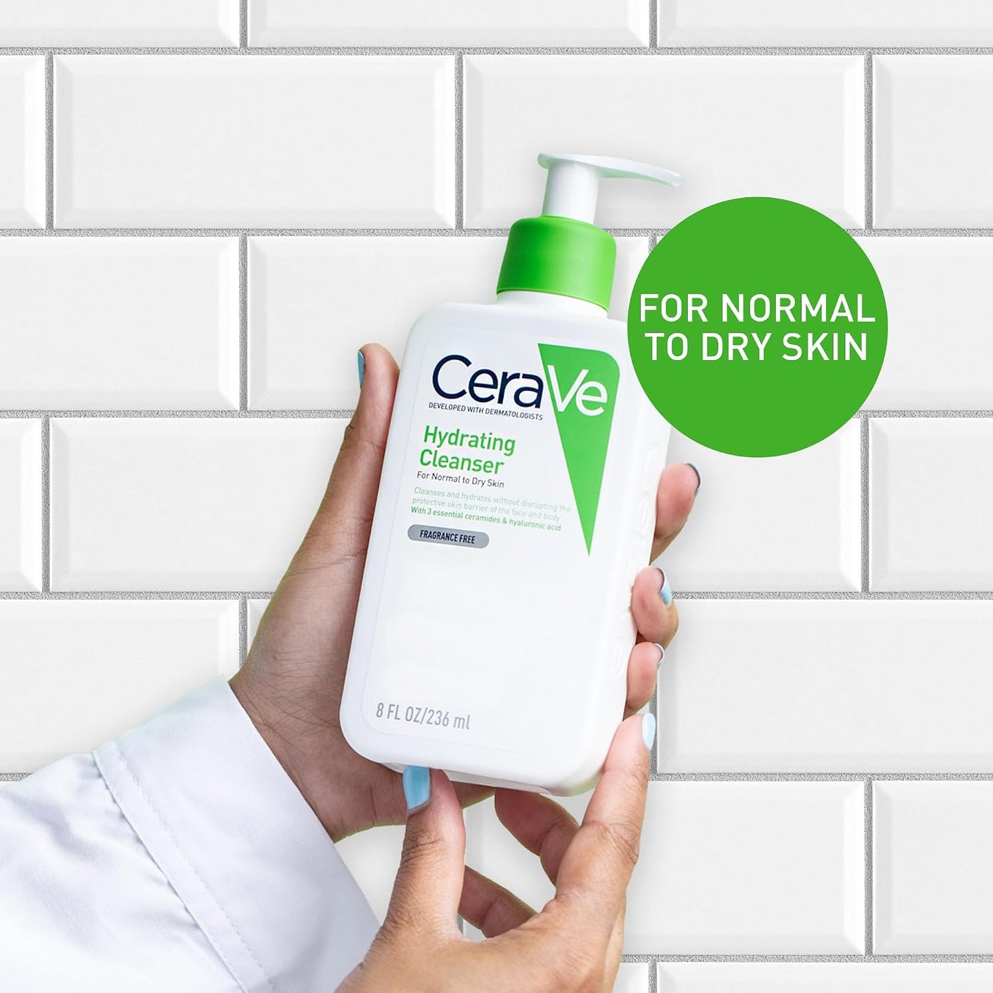 Cerave Hydrating Cleanser, for Normal to Dry Skin, Contains Hyaluronic Acid and 3 Essential Ceramides, Facial Cleanser for Sensitive Skin, Cerave Skin Care Face Wash
