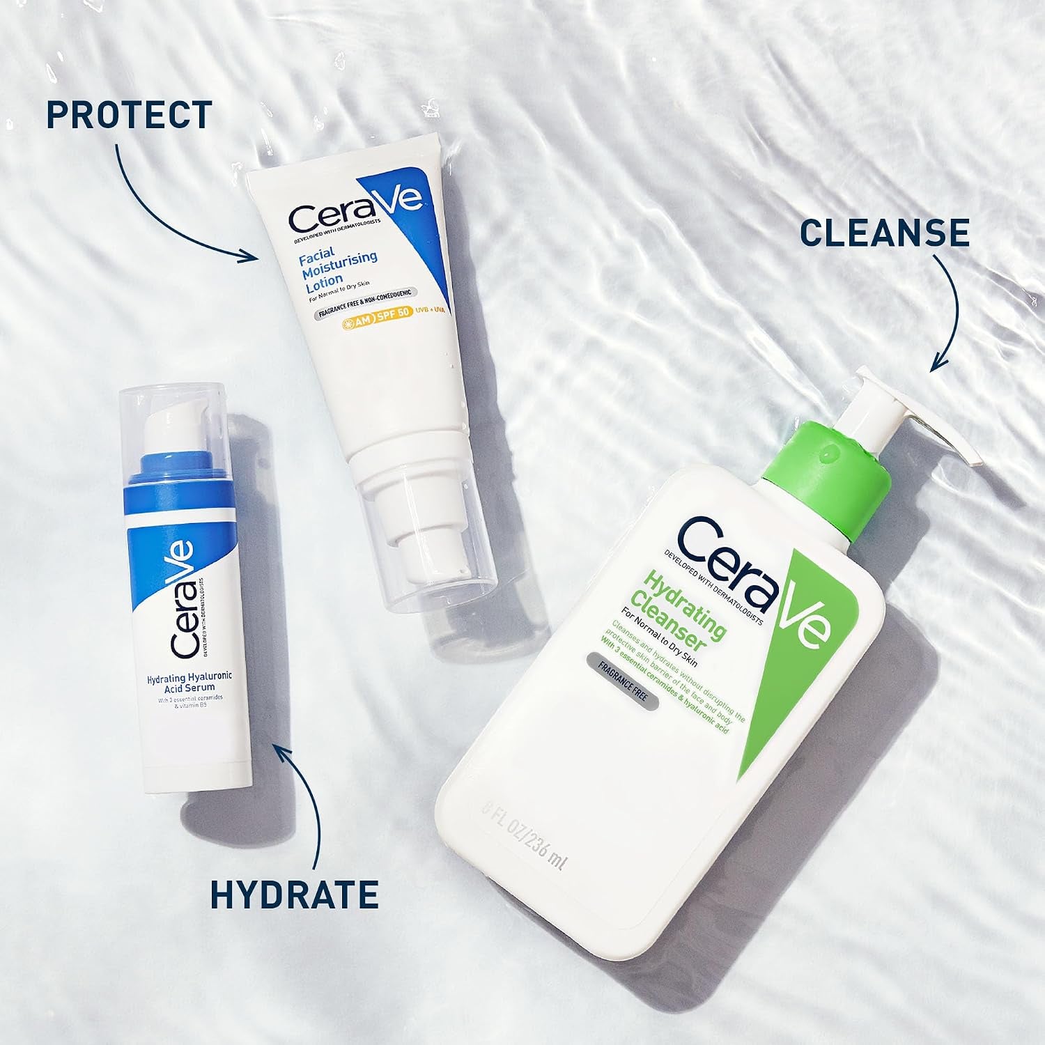 Cerave Hydrating Cleanser, for Normal to Dry Skin, Contains Hyaluronic Acid and 3 Essential Ceramides, Facial Cleanser for Sensitive Skin, Cerave Skin Care Face Wash