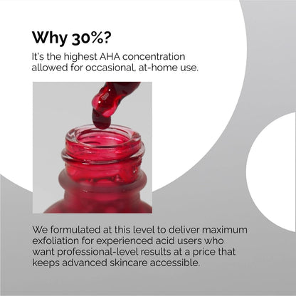 The Ordinary AHA 30% + BHA 2% Peeling Solution, Advanced Exfoliating Peel for Brighter Skin, 30Ml