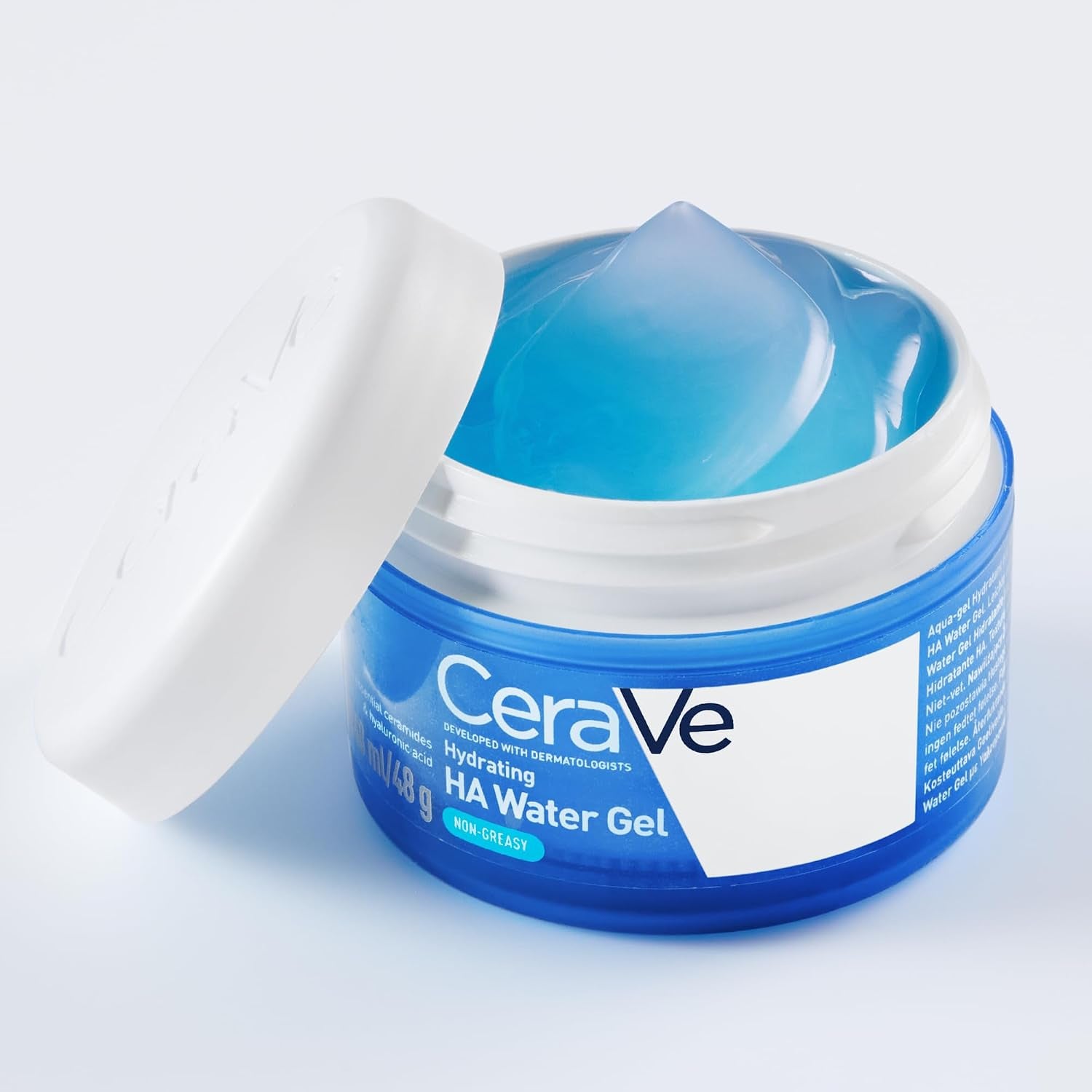 Cerave Hydrating Hyaluronic Acid Water Gel for Plumping Hydration with Ceramides, Hyaluronic Acid & Niacinamide, Ultra-Light Facial Moisturising Lotion, 48G