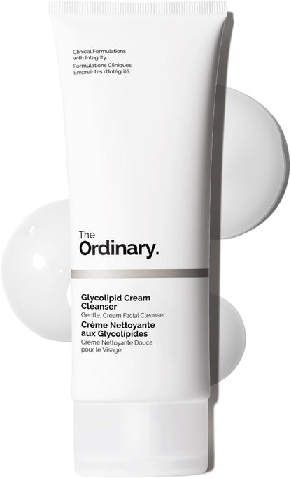 The Ordinary Glycolipid Cream Cleanser, Gentle Makeup Removal with Plant-Derived Glycolipid Agents, 150Ml