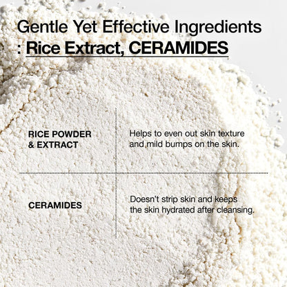 Rice Enzyme Brightening Cleansing Powder, Exfoliating Powder-To-Foam Cleanser, Smooth Texture & Clarity, Hydrating & Gentle Formula, Korean Skincare, 1.41 Fl.Oz