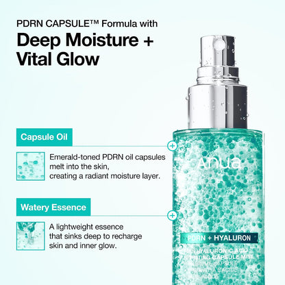 PDRN Collagen Glow Facial Serum Spray, Hydrating Face Mist, Hyaluronic Acid, Dewy Glass Finish, All Skin Types, Instant Plumping Hydration, Firming Care, Korean Skincare, 100Ml