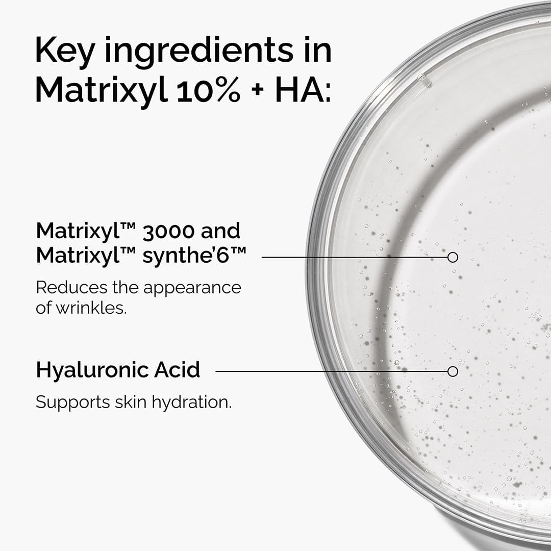 The Ordinary Matrixyl 10% + HA, Anti-Aging Serum for Fine Lines and Wrinkles, 30Ml