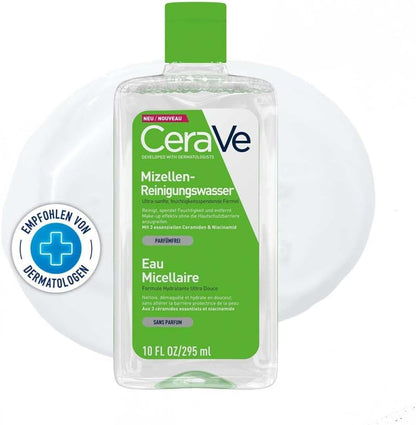 Cerave Micellar Cleansing Water with Niacinamide and 3 Essential Ceramides for All Skin Types 295Ml