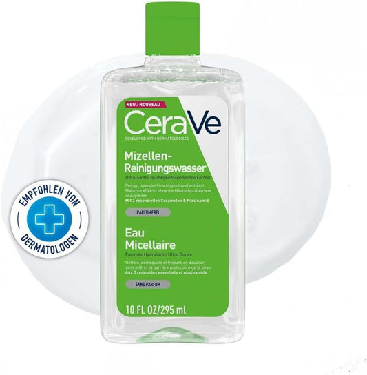 Cerave Micellar Cleansing Water with Niacinamide and 3 Essential Ceramides for All Skin Types 295Ml