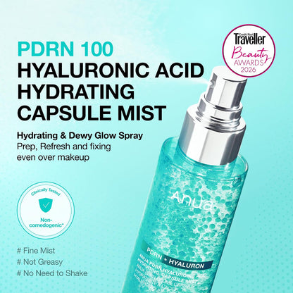 PDRN Collagen Glow Facial Serum Spray, Hydrating Face Mist, Hyaluronic Acid, Dewy Glass Finish, All Skin Types, Instant Plumping Hydration, Firming Care, Korean Skincare, 100Ml