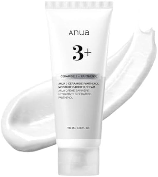 3 Ceramide Panthenol Moisture Barrier Cream, Hydrating Daily Face Moisturizer for All Skin Types, Soothing, Non Comedogenic, with Centella for Skin Barrier, Korean Skincare, 3.38 Fl.Oz
