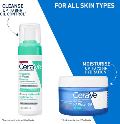 Cerave Hydrating Hyaluronic Acid Water Gel for Plumping Hydration with Ceramides, Hyaluronic Acid & Niacinamide, Ultra-Light Facial Moisturising Lotion, 48G