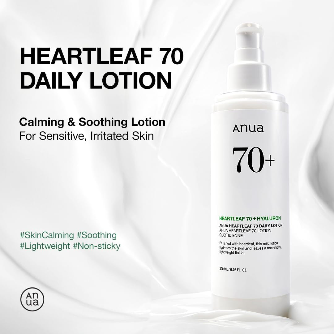 Heartleaf Daily Lotion, Lightweight Face Moisturizer with Hyaluronic Acid, Gentle & Calming Face Cream for Soothing, Hydration, & Moisture Barrier for Dry Skin, Korean Skincare, 200Ml