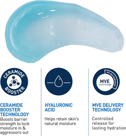 Cerave Hydrating Hyaluronic Acid Water Gel for Plumping Hydration with Ceramides, Hyaluronic Acid & Niacinamide, Ultra-Light Facial Moisturising Lotion, 48G