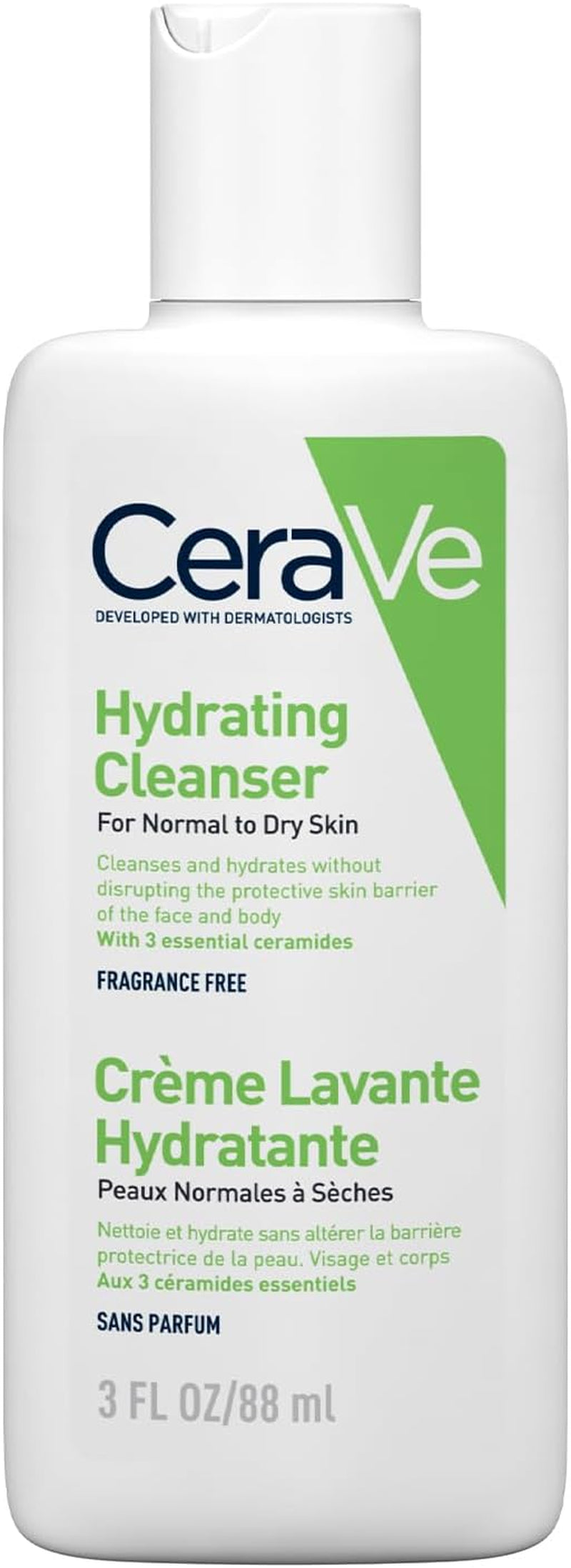 Cerave Hydrating Cleanser, for Normal to Dry Skin, Contains Hyaluronic Acid and 3 Essential Ceramides, Facial Cleanser for Sensitive Skin, Cerave Skin Care Face Wash
