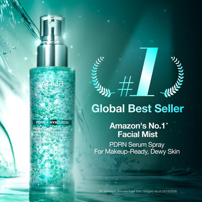 PDRN Collagen Glow Facial Serum Spray, Hydrating Face Mist, Hyaluronic Acid, Dewy Glass Finish, All Skin Types, Instant Plumping Hydration, Firming Care, Korean Skincare, 100Ml